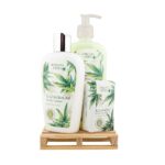 Hemp cosmetic gift set - liquid soap 300ml, body lotion 250ml and soap 100g