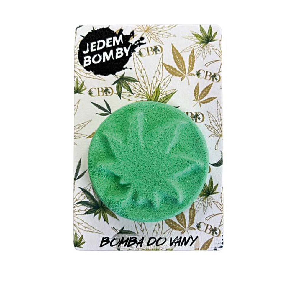 Sparkling and foaming bath bomb with CBD