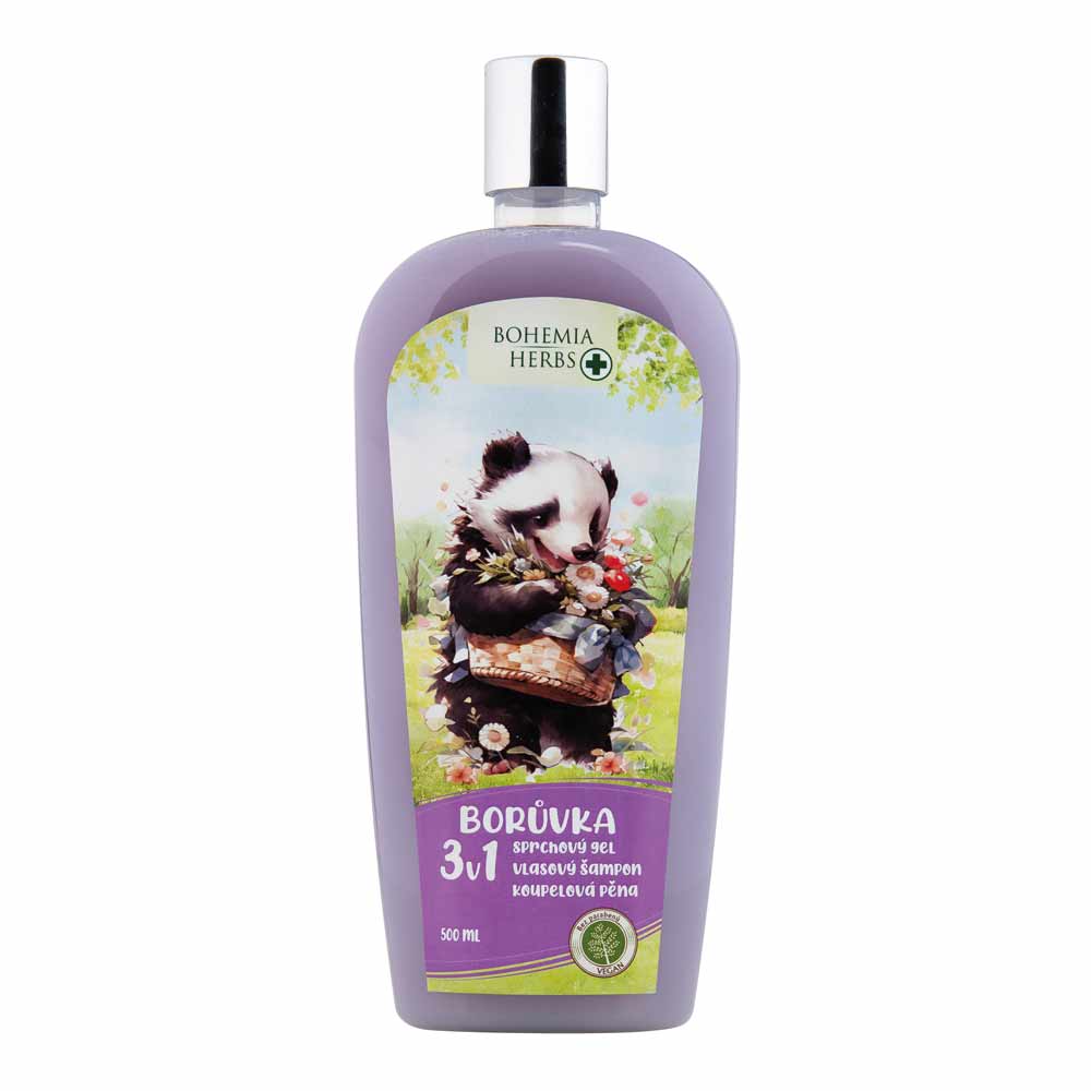 3in1 baby shower gel, shampoo and bath foam with blueberry scent 500 ml