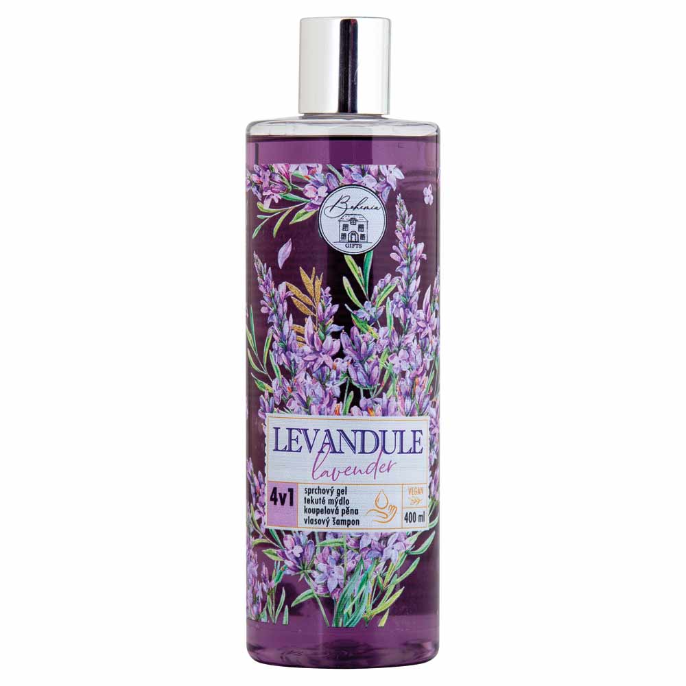 4in1 shower gel, shampoo, bath foam and soap with lavender scent 400 ml